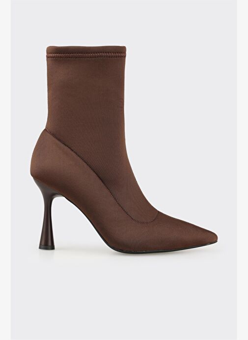 Kahve Kadın Yüksek Topuk Bot - Görsel 2