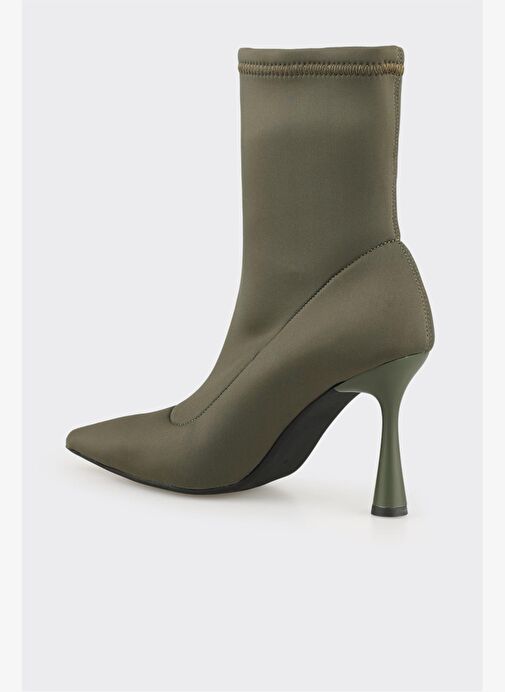 Haki Kadın Yüksek Topuk Bot - Görsel 4