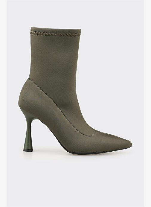 Haki Kadın Yüksek Topuk Bot - Görsel 2