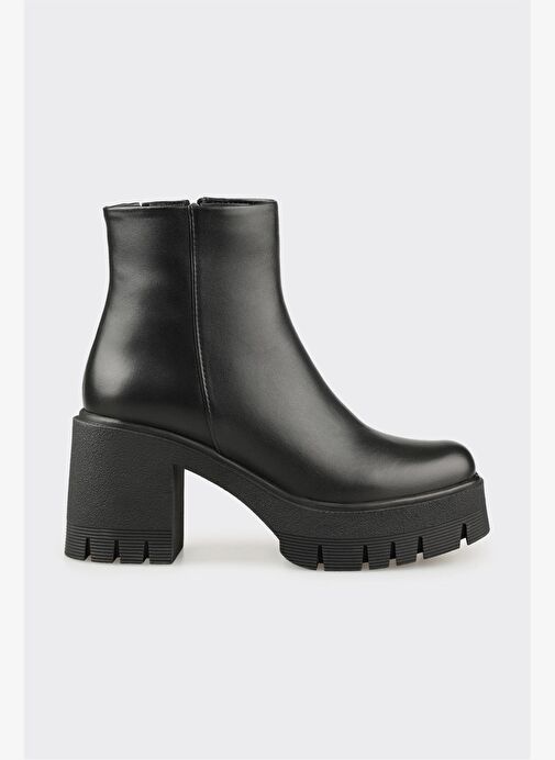 Siyah Deri Kadın Günlük Bot - Görsel 2