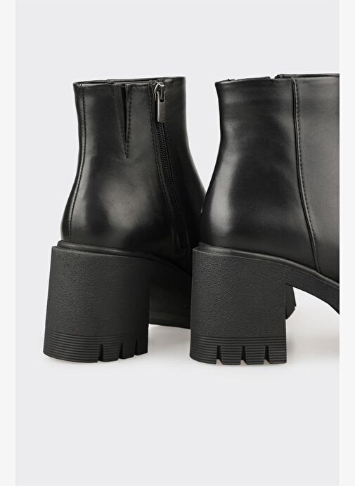 Siyah Deri Kadın Günlük Bot - Görsel 5
