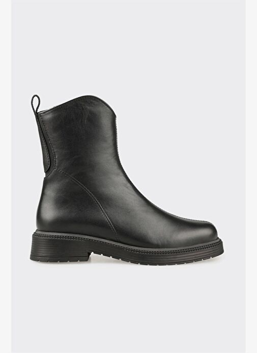 Siyah Deri Kadın Günlük Bot - Görsel 2
