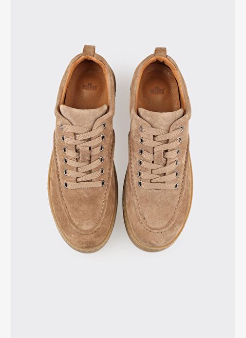 Vizon Deri Kadın Spor Ayakkabı - Görsel 5