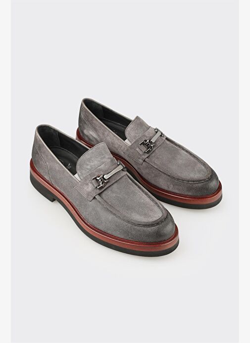 Antrasit Deri Erkek Günlük Ayakkabı - Görsel 3