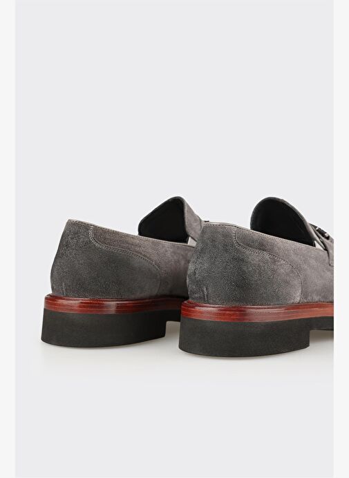 Antrasit Deri Erkek Günlük Ayakkabı - Görsel 6