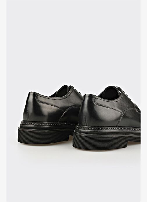 Siyah Deri Erkek Günlük Ayakkabı - Görsel 6