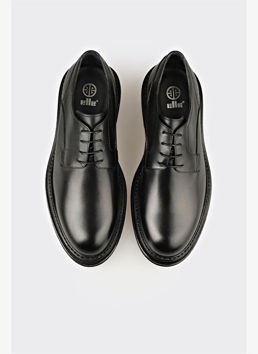 Siyah Deri Erkek Günlük Ayakkabı - Görsel 5