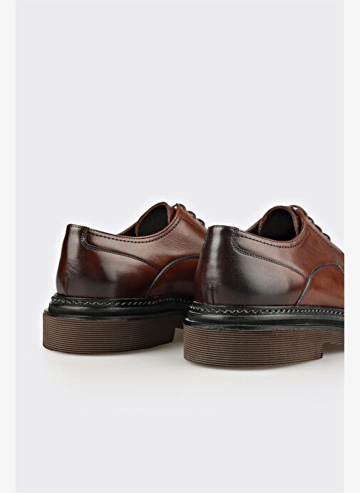 Kahve Deri Erkek Günlük Ayakkabı - Görsel 6