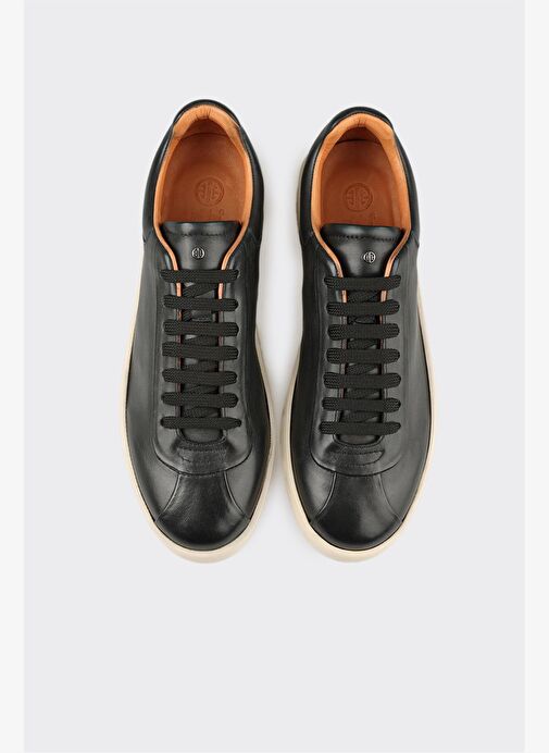 Siyah Deri Erkek Spor Ayakkabı - Görsel 5