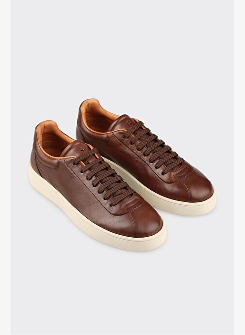 Kahve Deri Erkek Spor Ayakkabı - Görsel 3