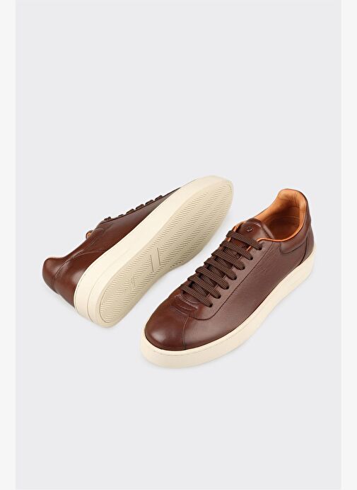 Kahve Deri Erkek Spor Ayakkabı - Görsel 4