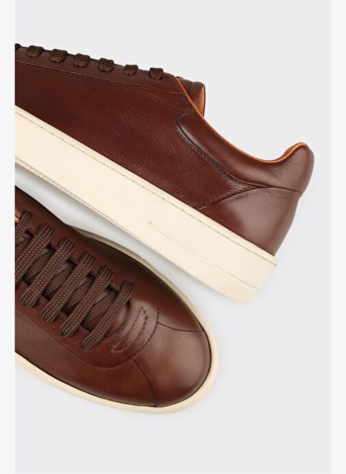 Kahve Deri Erkek Spor Ayakkabı - Görsel 6