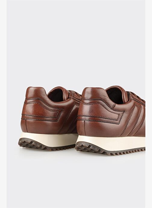 Kahve Deri Erkek Spor Ayakkabı - Görsel 6