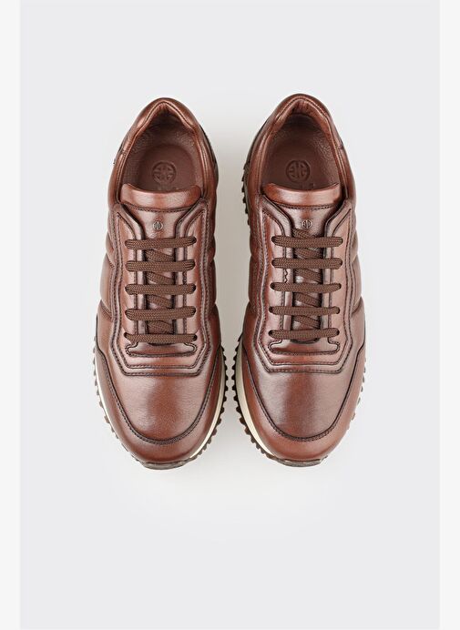 Kahve Deri Erkek Spor Ayakkabı - Görsel 5