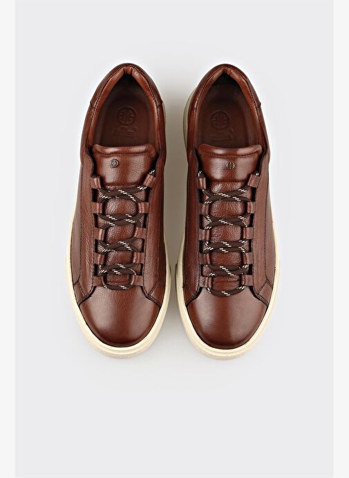 Kahve Deri Erkek Spor Ayakkabı - Görsel 5