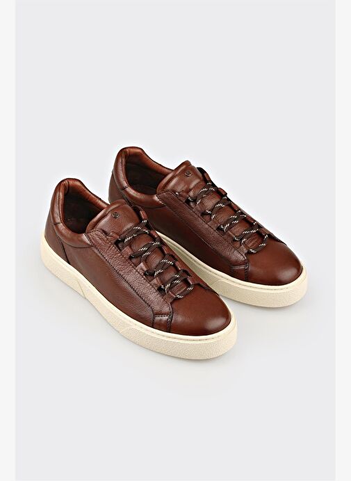 Kahve Deri Erkek Spor Ayakkabı - Görsel 3