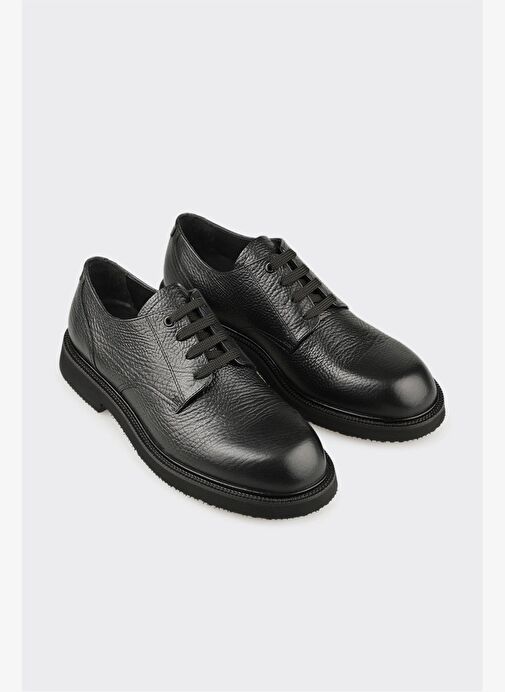 Siyah Deri Erkek Günlük Ayakkabı - Görsel 3