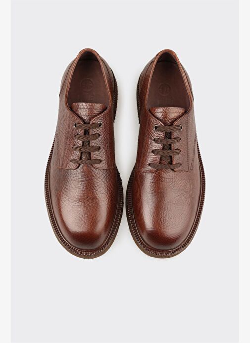 Kahve Deri Erkek Günlük Ayakkabı - Görsel 5
