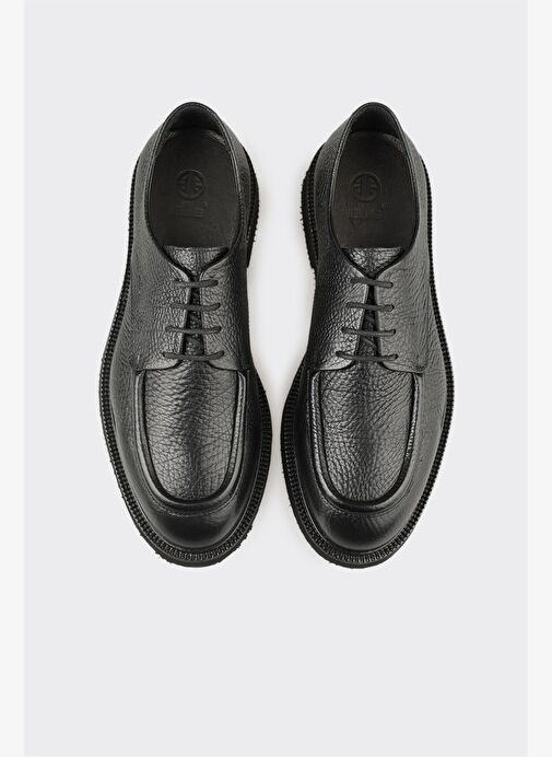 Siyah Deri Erkek Günlük Ayakkabı - Görsel 5