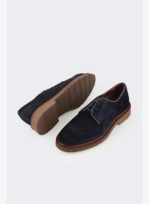 Lacivert Deri Erkek Günlük Ayakkabı - Görsel 4