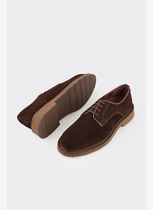 Kahve Deri Erkek Günlük Ayakkabı - Görsel 4