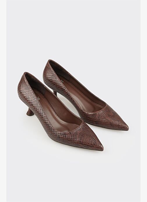 Kahve Kadın Stiletto - Görsel 3