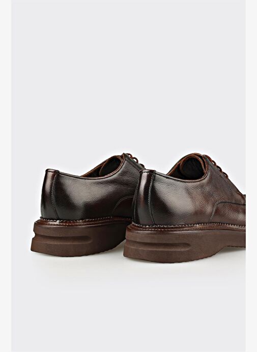 Kahve Deri Erkek Günlük Ayakkabı - Görsel 6