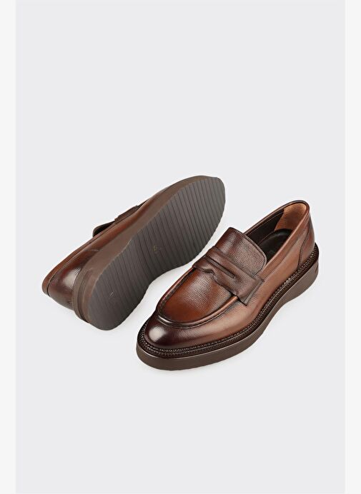 Taba Deri Erkek Günlük Ayakkabı - Görsel 4