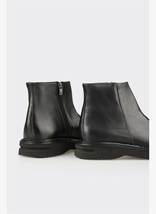 Siyah Deri Erkek Klasik Bot - Görsel 5