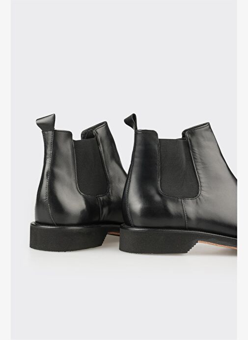 Siyah Deri Erkek Klasik Bot - Görsel 5