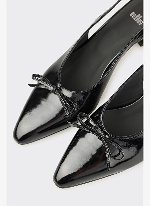 Siyah Deri Kadın Günlük Ayakkabı - Görsel 5