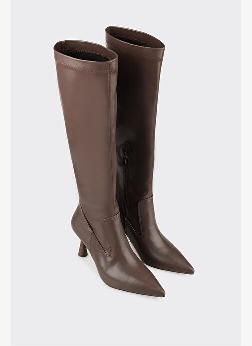 Kahve Kadın Günlük Çizme - Görsel 3