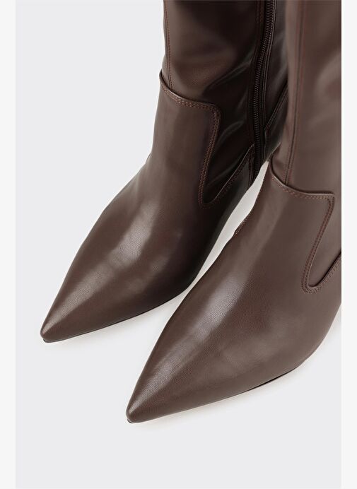 Kahve Kadın Günlük Çizme - Görsel 5