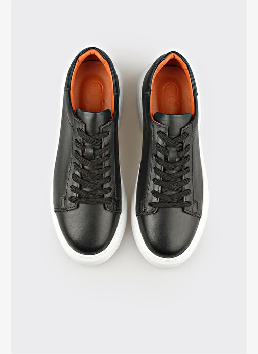 Siyah Deri Erkek Günlük Ayakkabı - Görsel 5