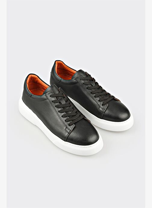 Siyah Deri Erkek Günlük Ayakkabı - Görsel 3