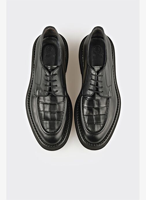 Siyah Deri Erkek Günlük Ayakkabı - Görsel 5