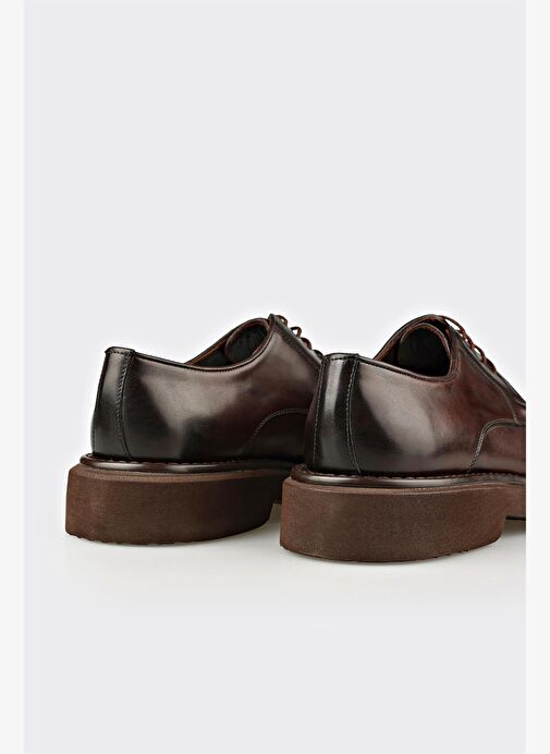 Kahve Deri Erkek Günlük Ayakkabı - Görsel 6