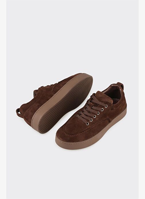 Kahve Deri Kadın Spor Ayakkabı - Görsel 4