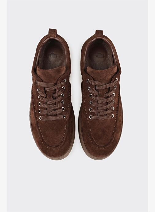 Kahve Deri Kadın Spor Ayakkabı - Görsel 5