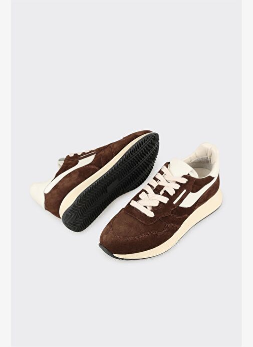 Kahve Deri Kadın Spor Ayakkabı - Görsel 4