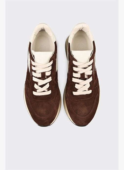 Kahve Deri Kadın Spor Ayakkabı - Görsel 5