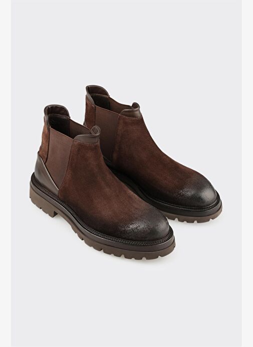 Kahve Deri Erkek Günlük Bot - Görsel 3