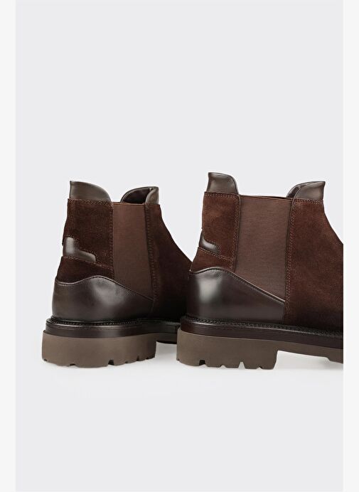 Kahve Deri Erkek Günlük Bot - Görsel 5