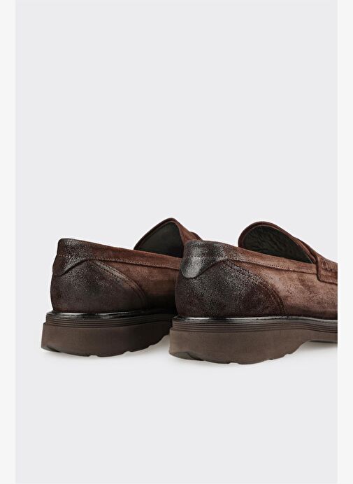 Kahve Deri Erkek Günlük Ayakkabı - Görsel 6