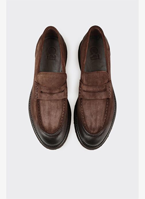 Kahve Deri Erkek Günlük Ayakkabı - Görsel 5