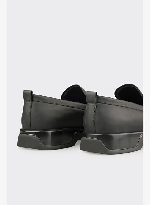 Siyah Deri Erkek Günlük Ayakkabı - Görsel 6