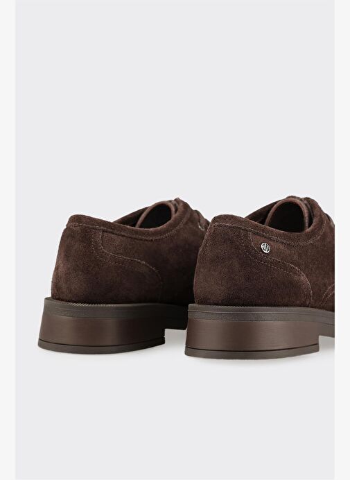 Kahve Deri Kadın Günlük Bağcıklı Ayakkabı - Görsel 6