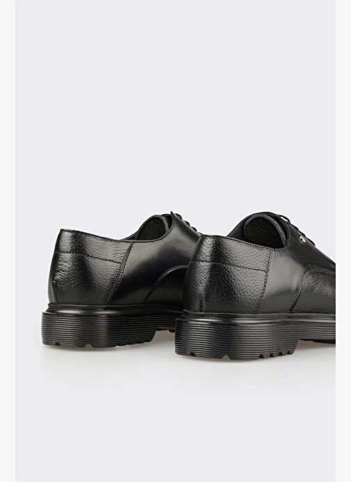 Siyah Deri Erkek Günlük Ayakkabı - Görsel 6