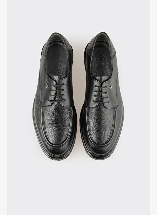 Siyah Deri Erkek Günlük Ayakkabı - Görsel 5