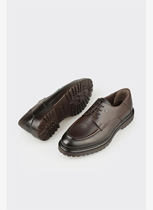 Kahve Deri Erkek Günlük Ayakkabı - Görsel 4